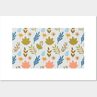 floral autumn leaves pattern Posters and Art